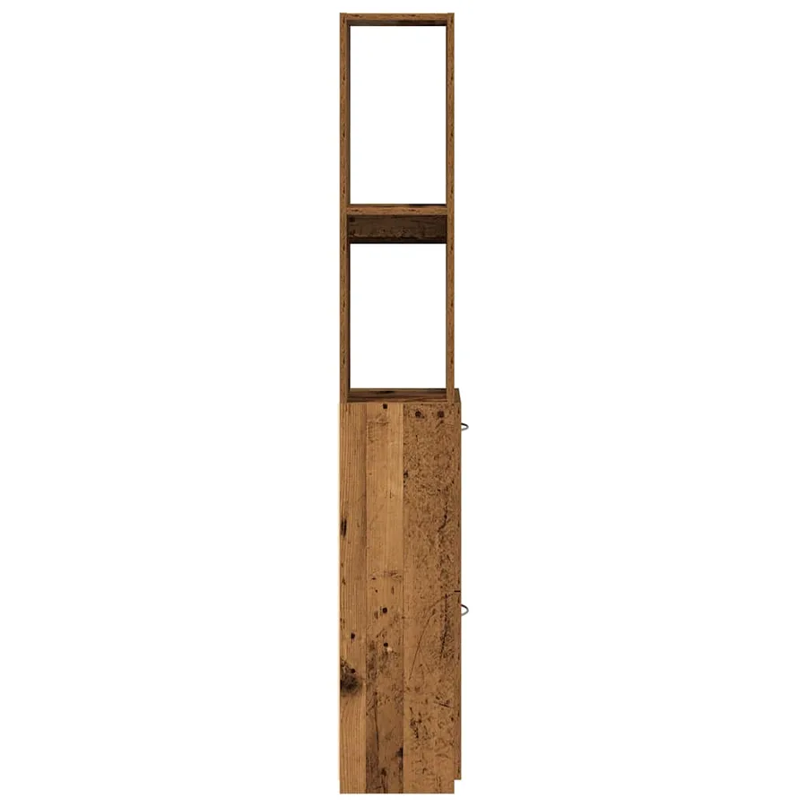Armoire de salle de bain vieux bois 25x25x170cm bois ingénierie - 5