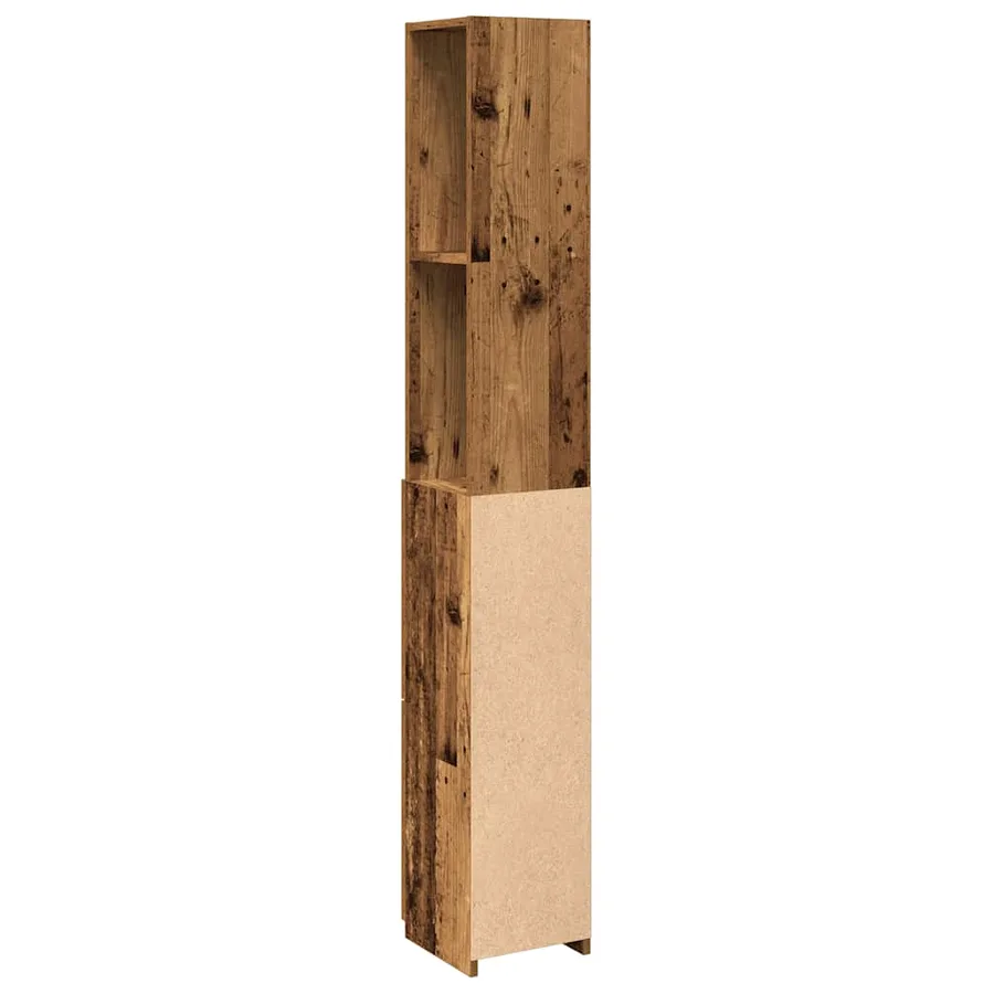Armoire de salle de bain vieux bois 25x25x170cm bois ingénierie - 6