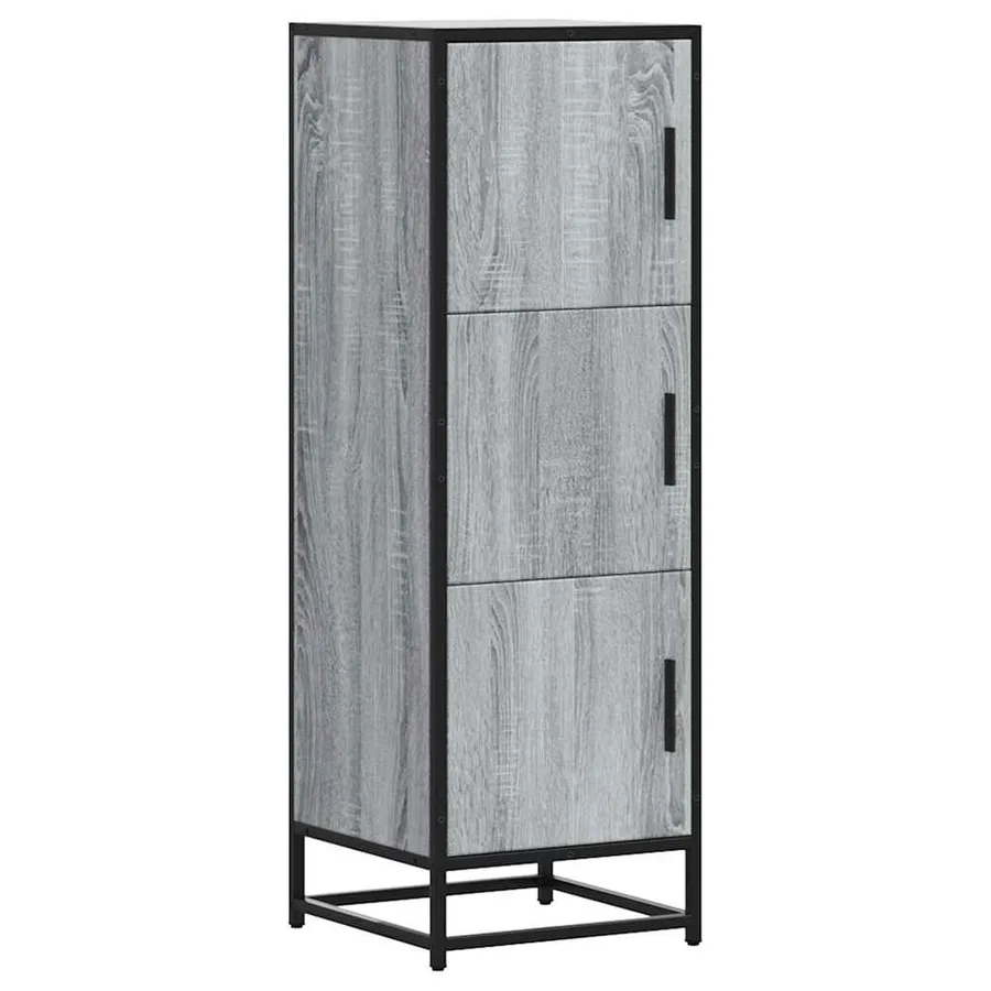 Buffet haut sonoma gris 35,5x35x106,5 cm bois ingénierie métal - 2