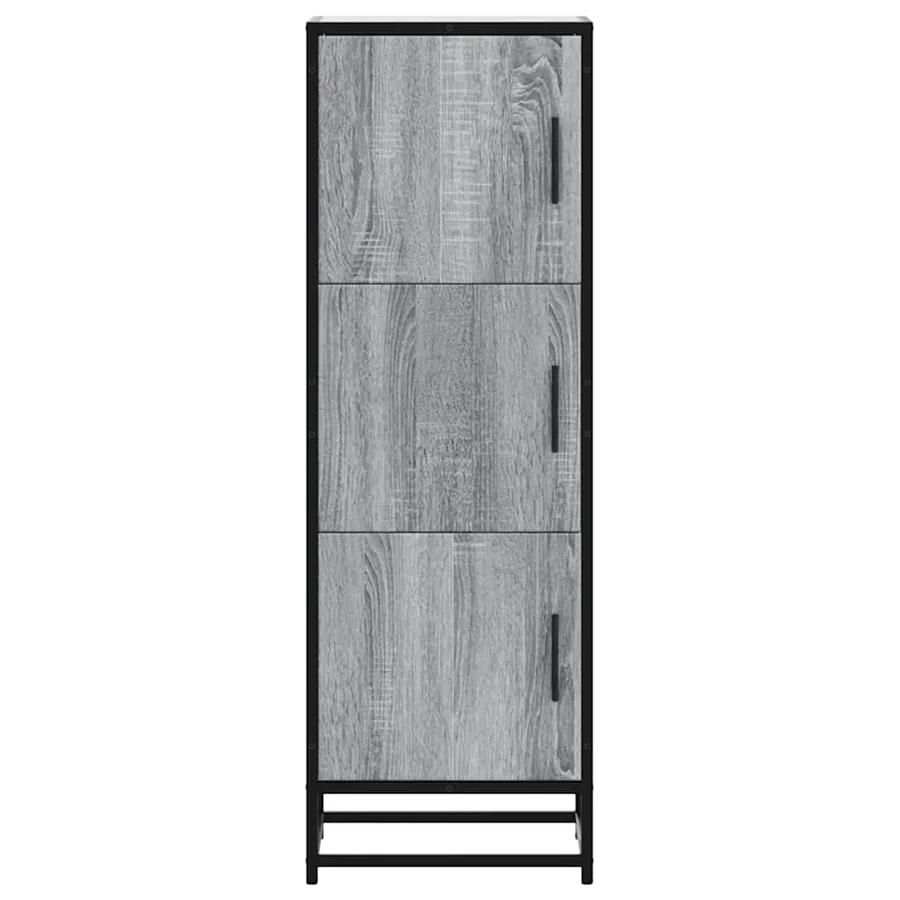 Buffet haut sonoma gris 35,5x35x106,5 cm bois ingénierie métal - 4