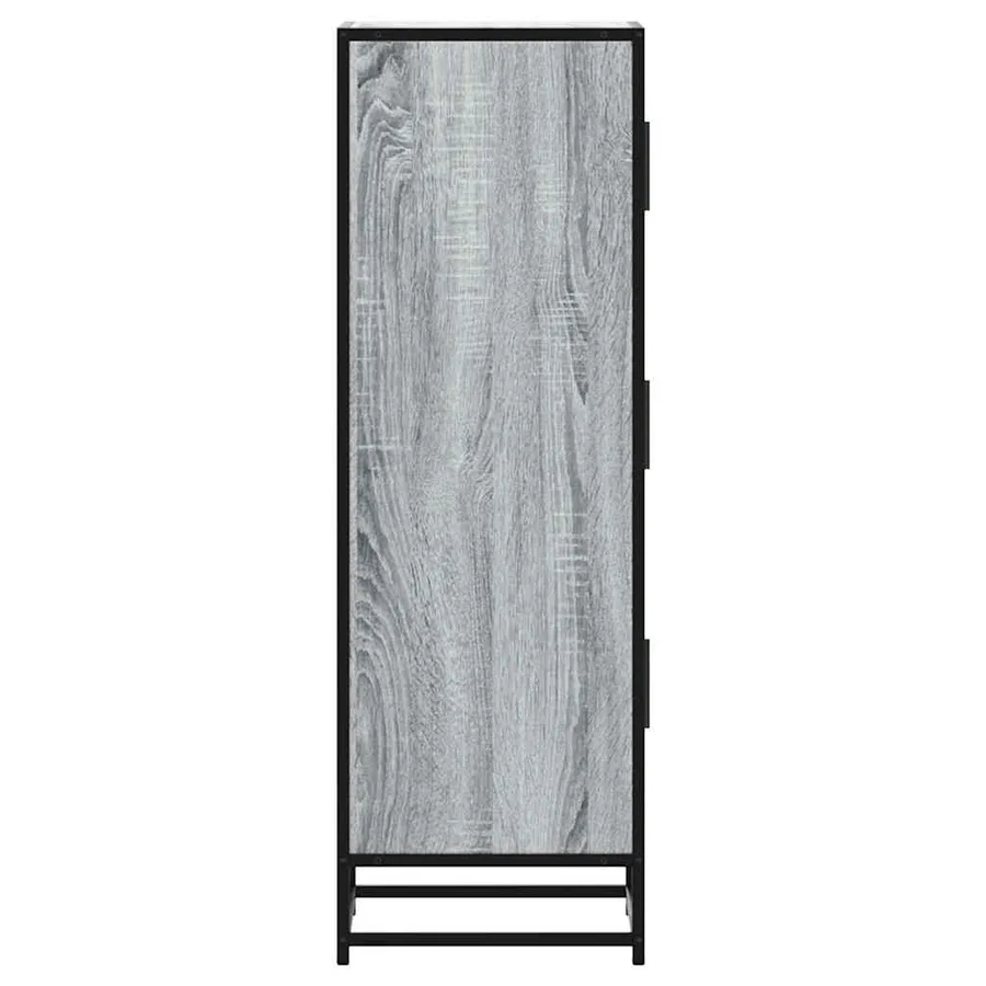 Buffet haut sonoma gris 35,5x35x106,5 cm bois ingénierie métal - 5