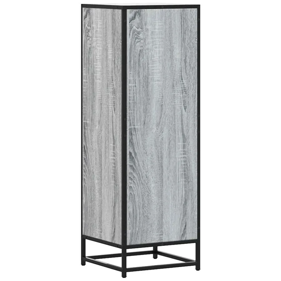 Buffet haut sonoma gris 35,5x35x106,5 cm bois ingénierie métal - 6