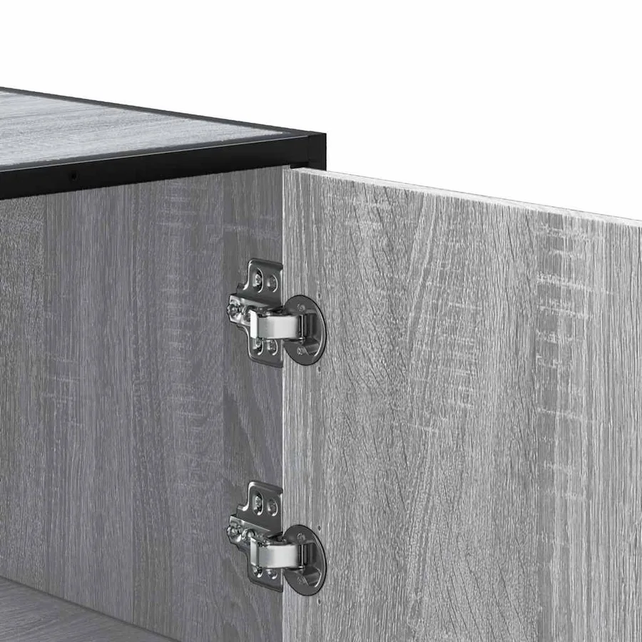 Buffet haut sonoma gris 35,5x35x106,5 cm bois ingénierie métal - 9