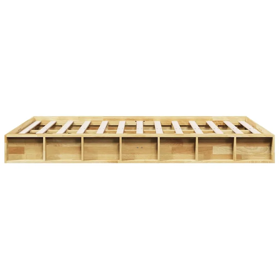Cadre de lit sans matelas 120x200 cm bois massif de chêne - 7