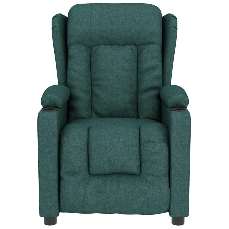 Fauteuil de massage Vert foncé Tissu - 3