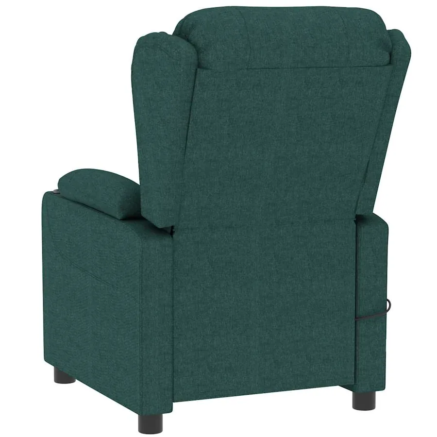 Fauteuil de massage Vert foncé Tissu - 5