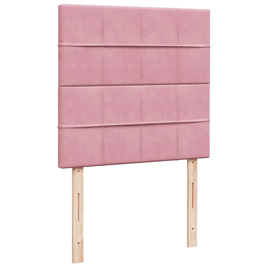 Cadre de lit ottoman avec matelas rose 100x200 cm velours - 12