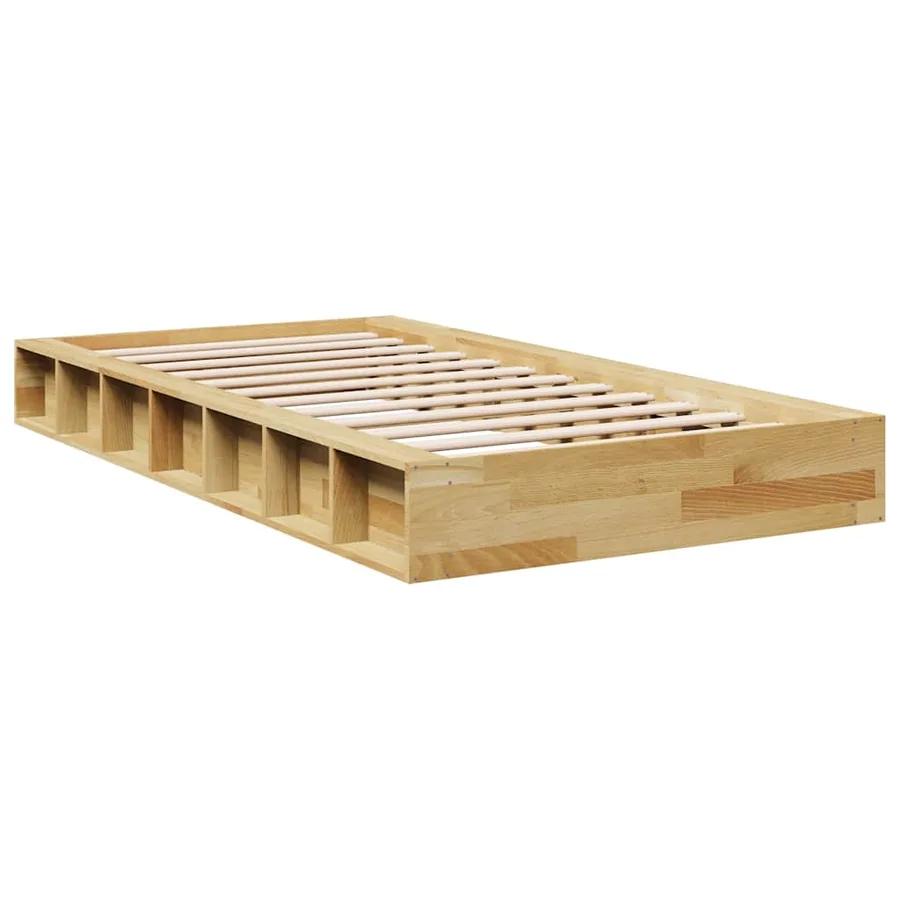 Cadre de lit sans matelas 90x200 cm bois massif de chêne - 3
