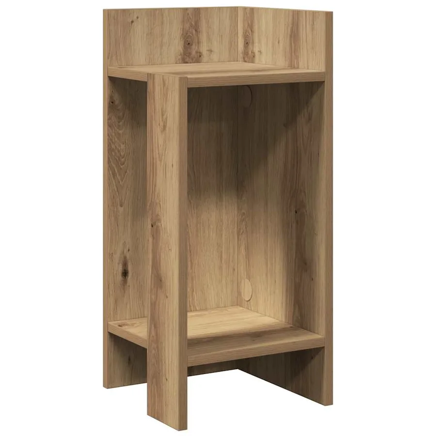 Table d'appoint avec étagère chêne artisanal 25,5x27x60 cm - 2