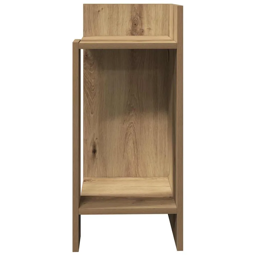 Table d'appoint avec étagère chêne artisanal 25,5x27x60 cm - 4