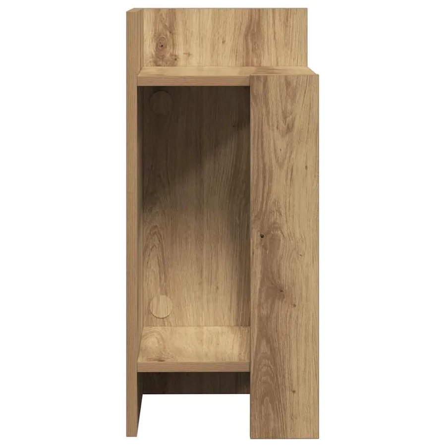 Table d'appoint avec étagère chêne artisanal 25,5x27x60 cm - 5
