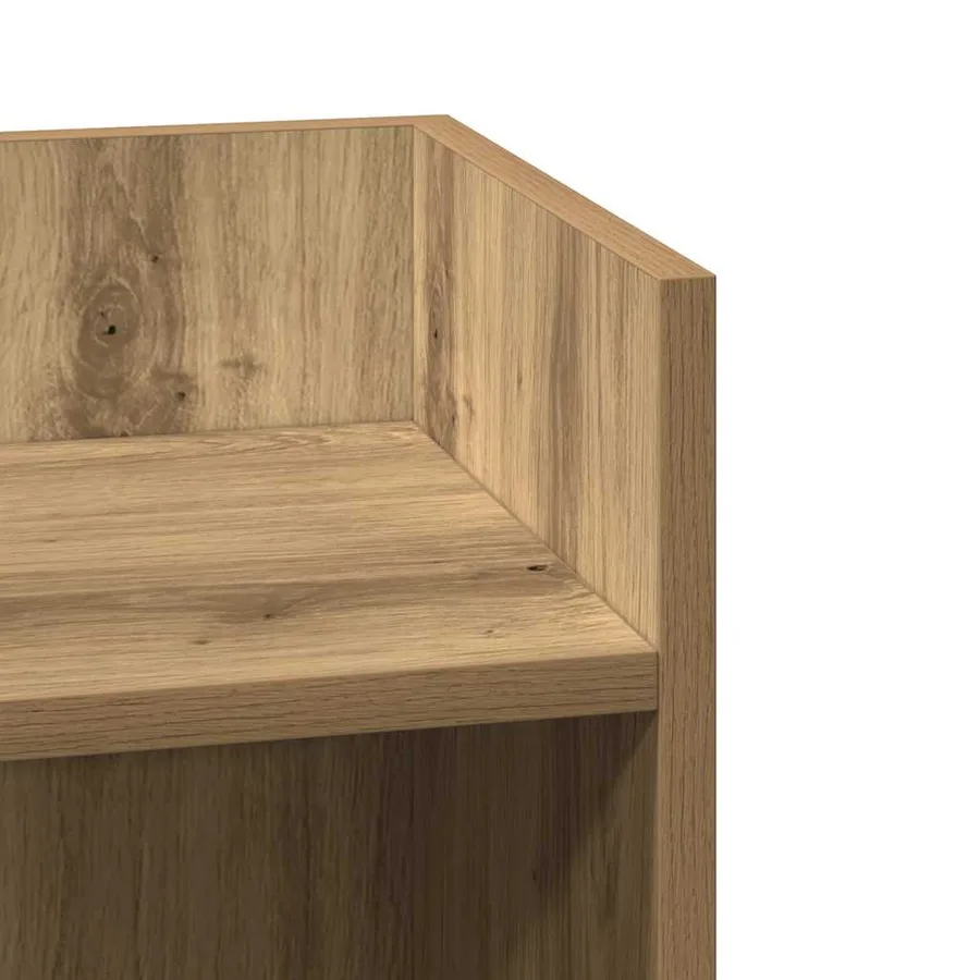 Table d'appoint avec étagère chêne artisanal 25,5x27x60 cm - 7