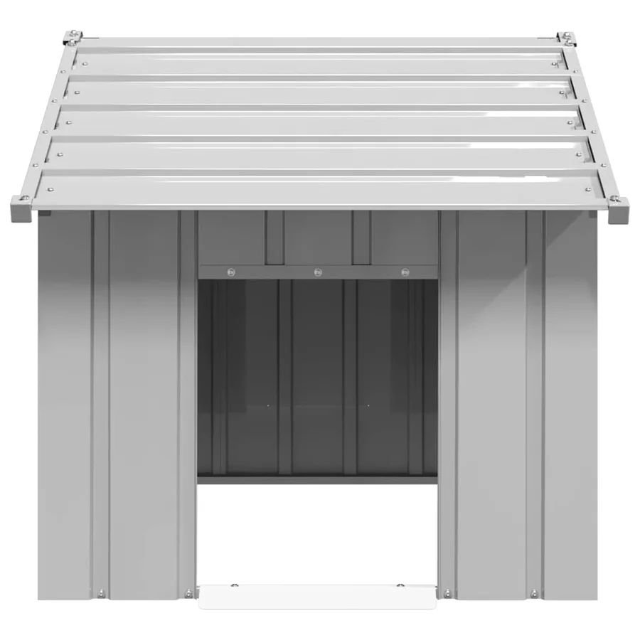 Niche pour chien avec toit noir 83x130x85 cm acier galvanisé - 3