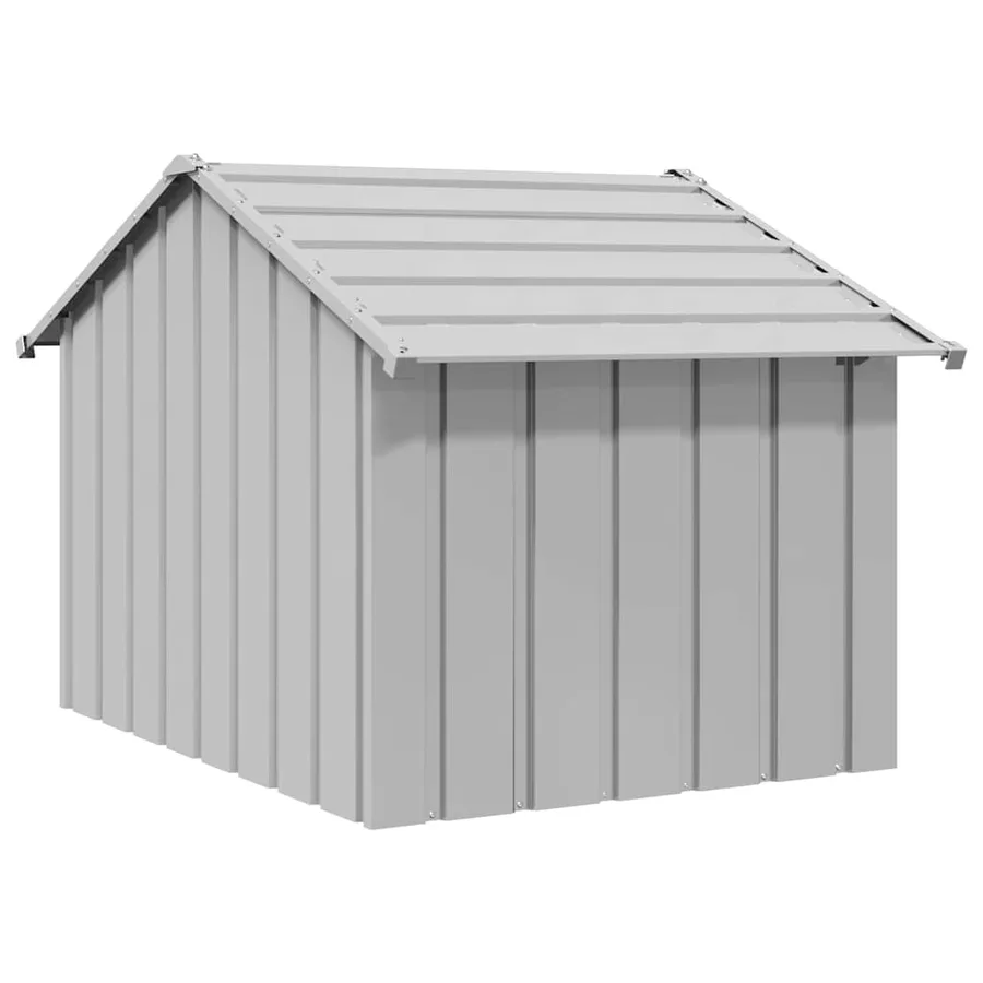 Niche pour chien avec toit noir 83x130x85 cm acier galvanisé - 5