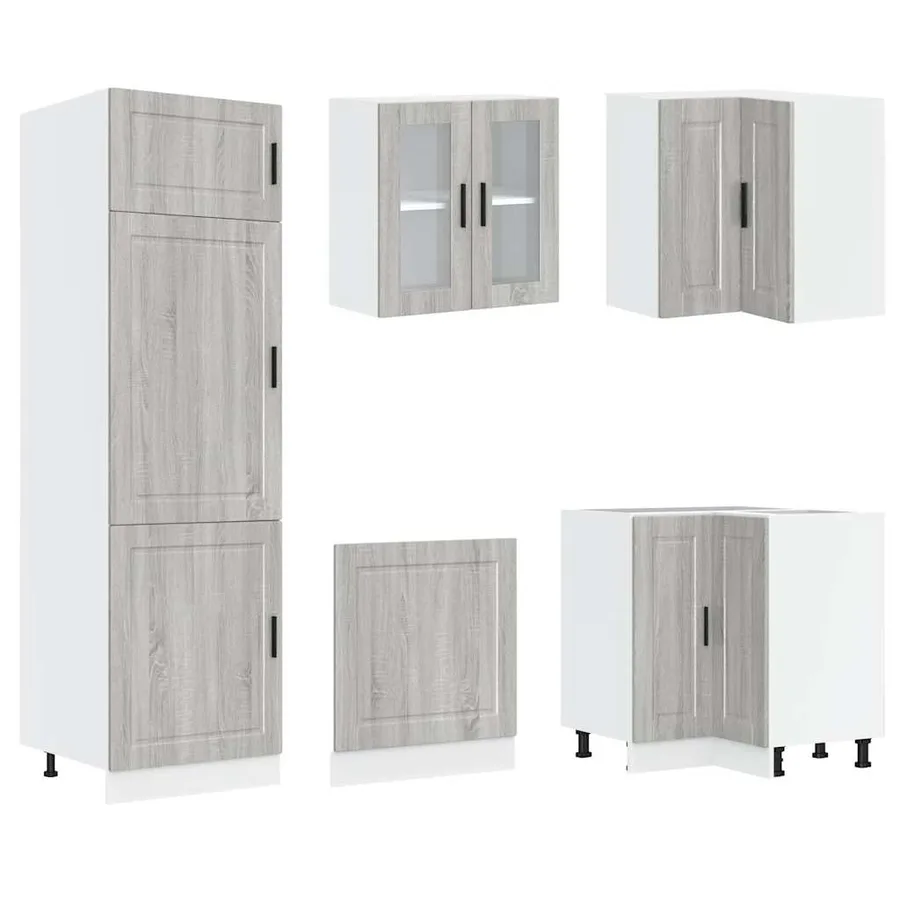 Ensemble d'armoires de cuisine 14 pcs Porto bois d'ingénierie - 5