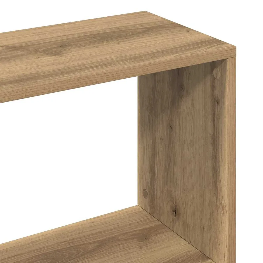 Bibliothèque chêne artisanal 97,5x29,5x100 cm bois d'ingénierie - 8