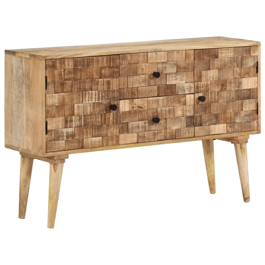 Buffet 110x30x70 cm bois massif de manguier - 11