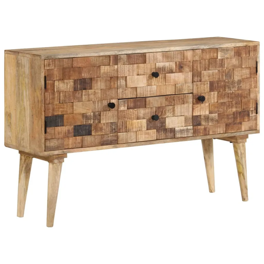 Buffet 110x30x70 cm bois massif de manguier - 12