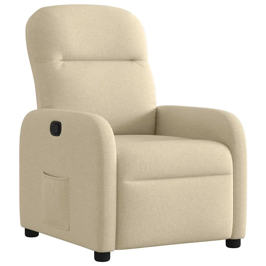 Fauteuil inclinable Crème Tissu - 2