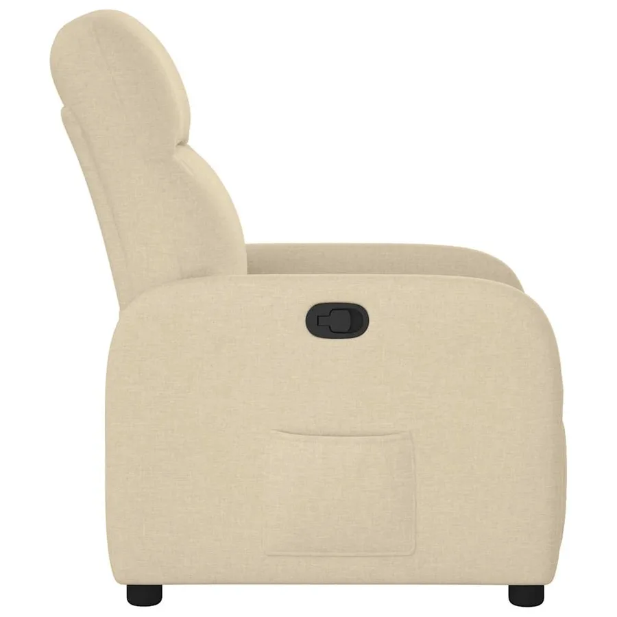 Fauteuil inclinable Crème Tissu - 4