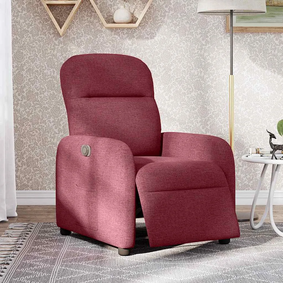 Fauteuil inclinable électrique Rouge bordeaux Tissu - 2