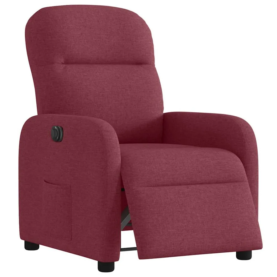 Fauteuil inclinable électrique Rouge bordeaux Tissu - 3