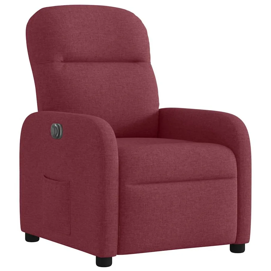 Fauteuil inclinable électrique Rouge bordeaux Tissu - 4