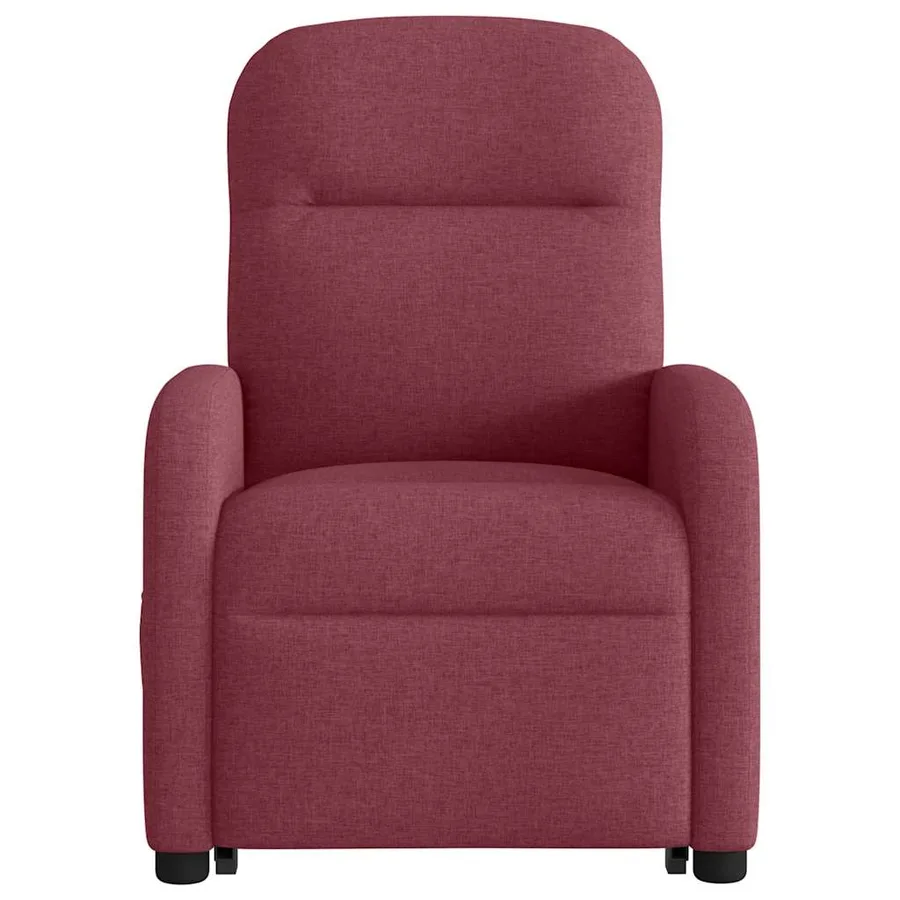 Fauteuil inclinable électrique rouge bordeaux tissu - 5