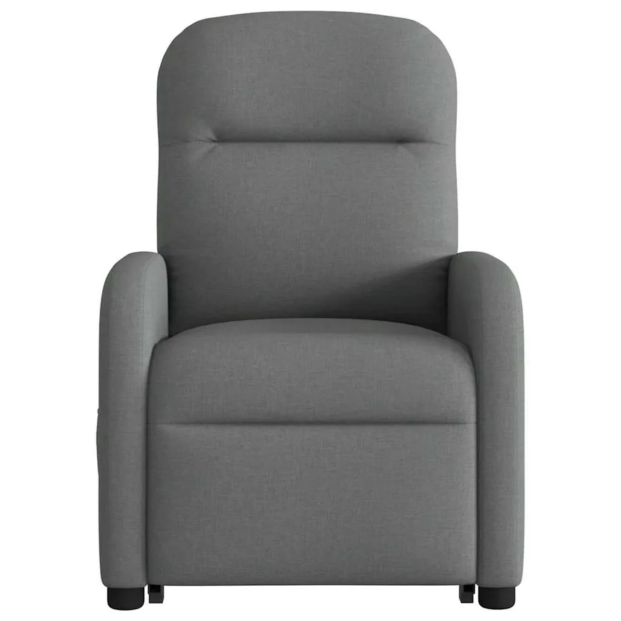 Fauteuil de massage inclinable Gris foncé Tissu - 5