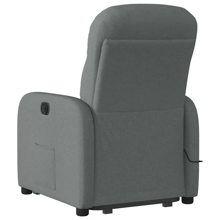 Fauteuil de massage inclinable Gris foncé Tissu - 7