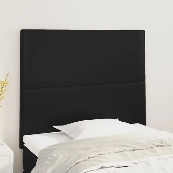 Tête de lit Noir 90x5x118/128 cm Similicuir
