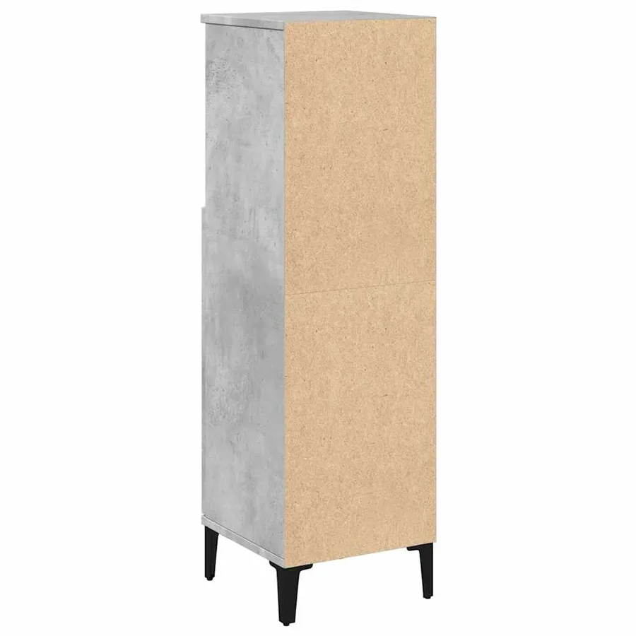 Armoire de salle de bain gris béton 30x30x100 cm - 7