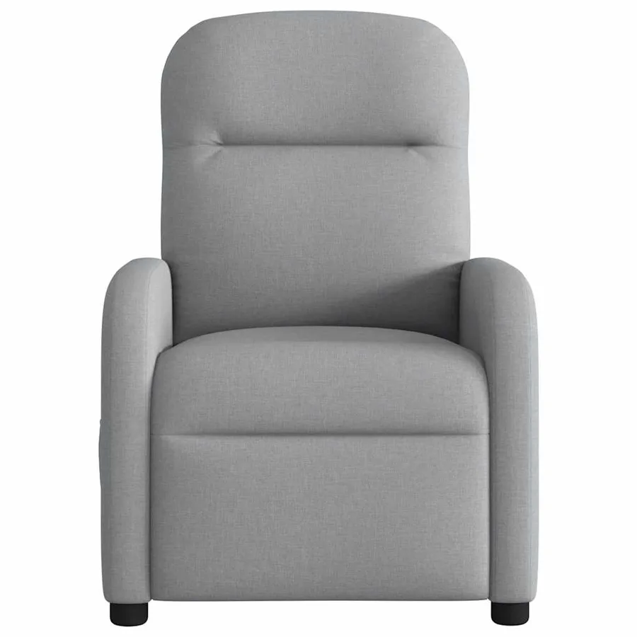 Fauteuil de massage inclinable électrique gris clair tissu - 5