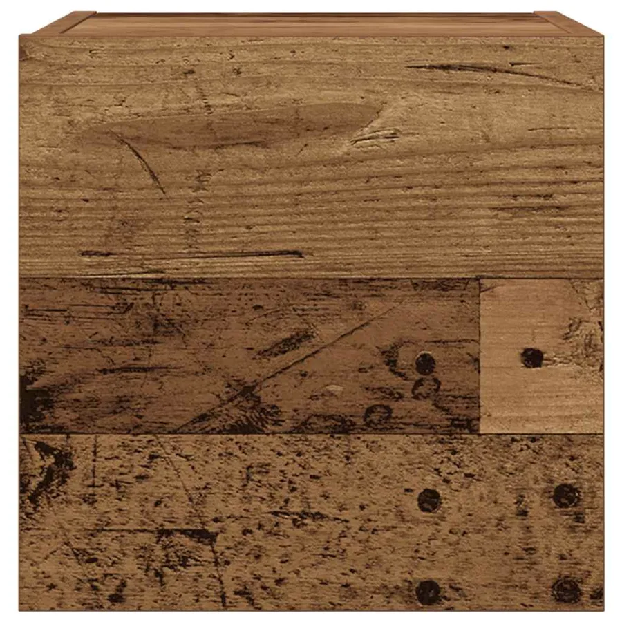 Meuble TV mural 2 pcs vieux bois 30,5x30x30 cm - 5