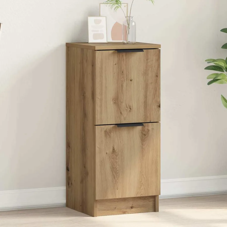 Buffet chêne artisanal 30x30x70 cm bois d'ingénierie