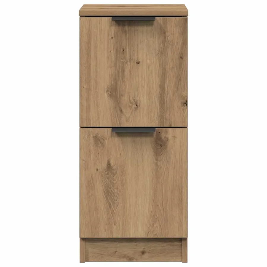 Buffet chêne artisanal 30x30x70 cm bois d'ingénierie - 5