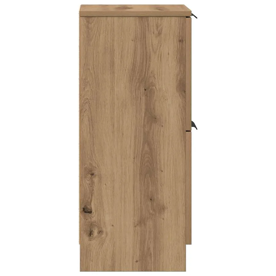 Buffet chêne artisanal 30x30x70 cm bois d'ingénierie - 7