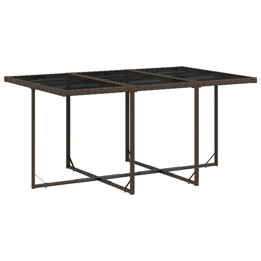 Ensemble à manger de jardin et coussins 7 pcs marron rotin - 4