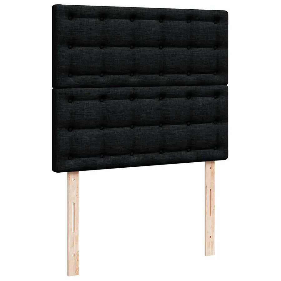 Cadre de lit ottoman avec matelas noir 120x190 cm velours - 12