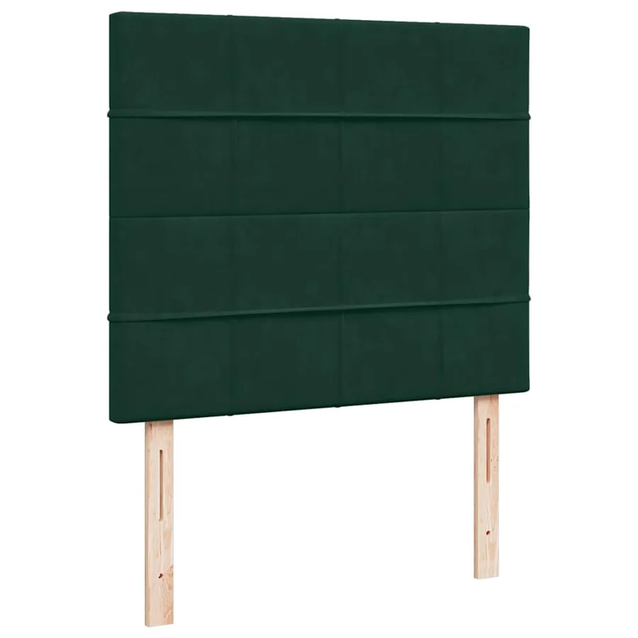 Cadre de lit ottoman avec matelas vert foncé 120x190 cm velours - 13