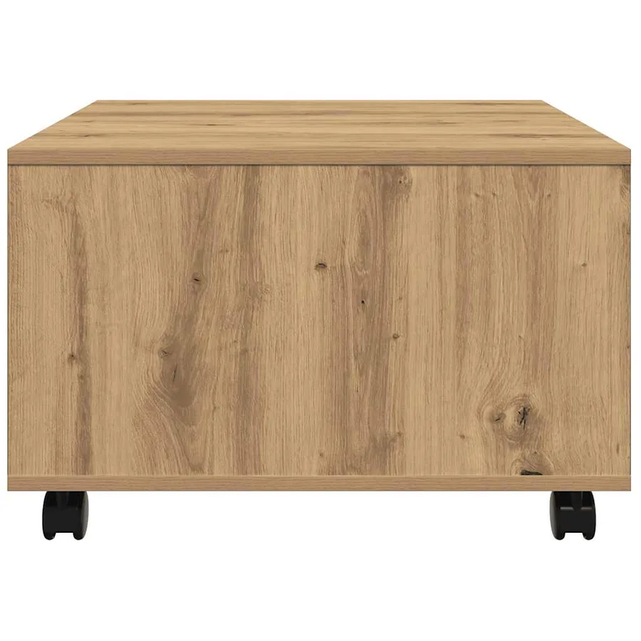 Table basse chêne artisanal 60x60x38 cm bois d'ingénierie - 6