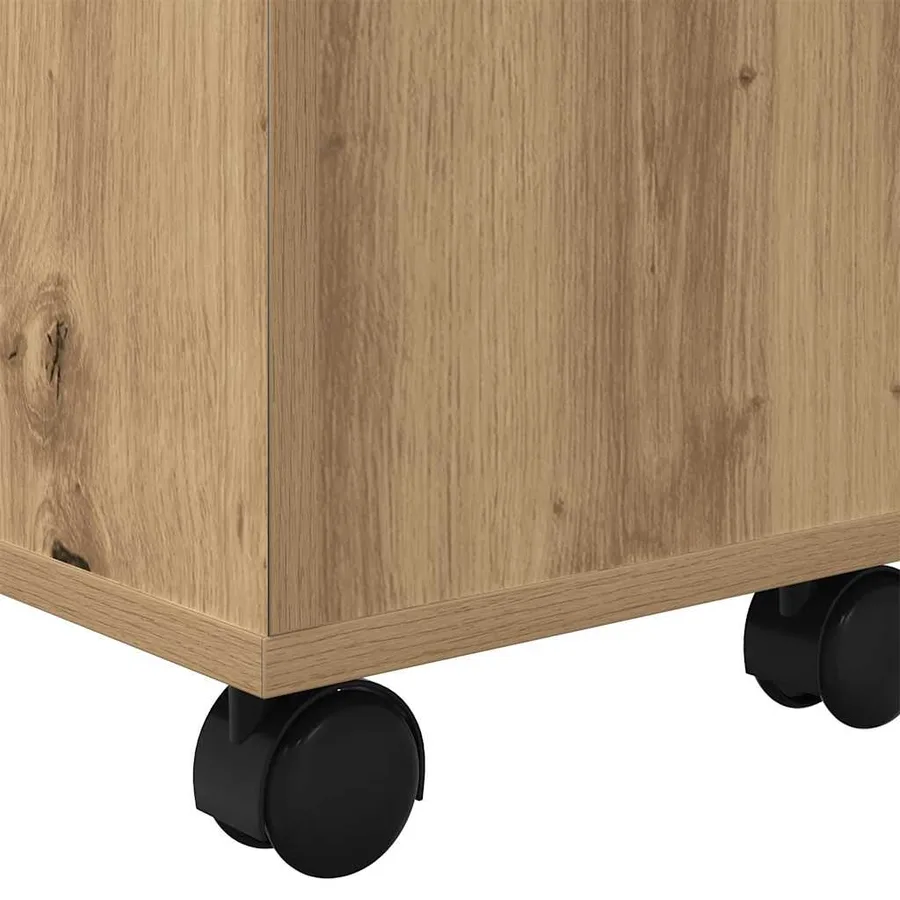 Table basse chêne artisanal 60x60x38 cm bois d'ingénierie - 9