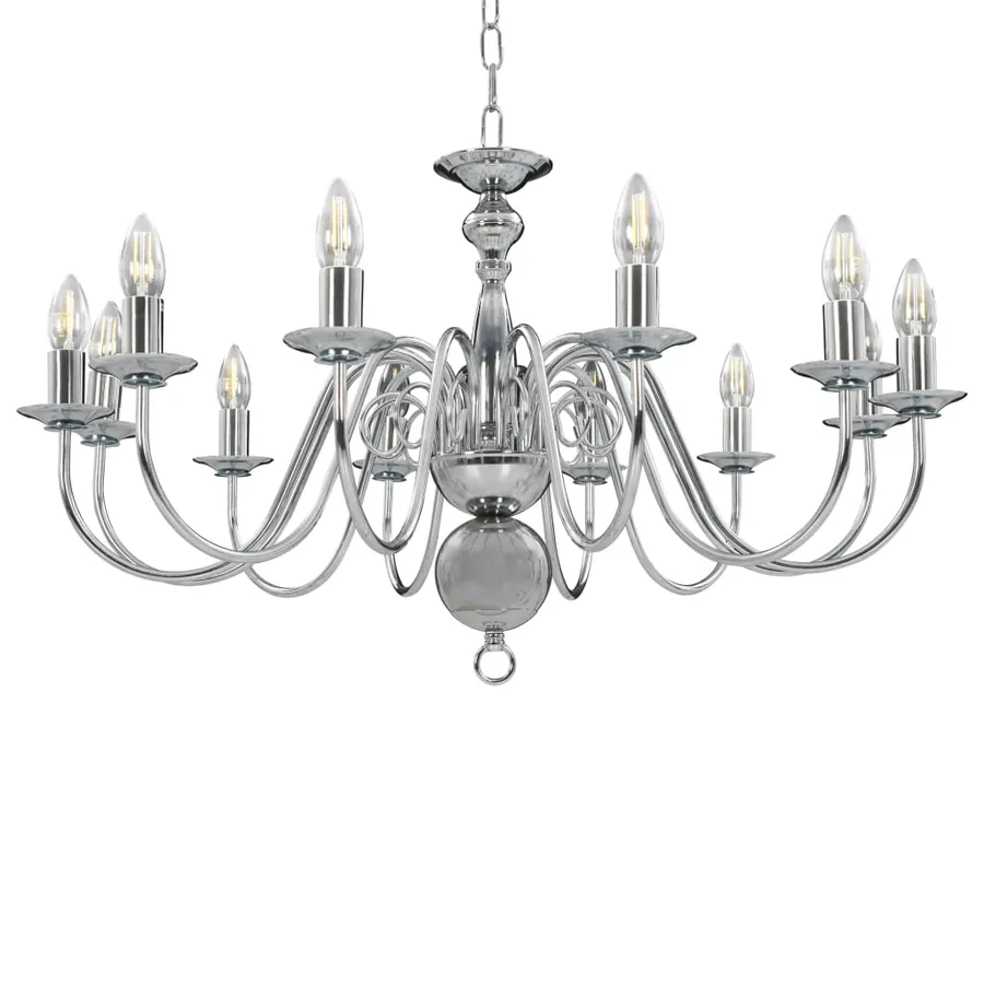 Lustre Argenté 12 ampoules E14 - 2
