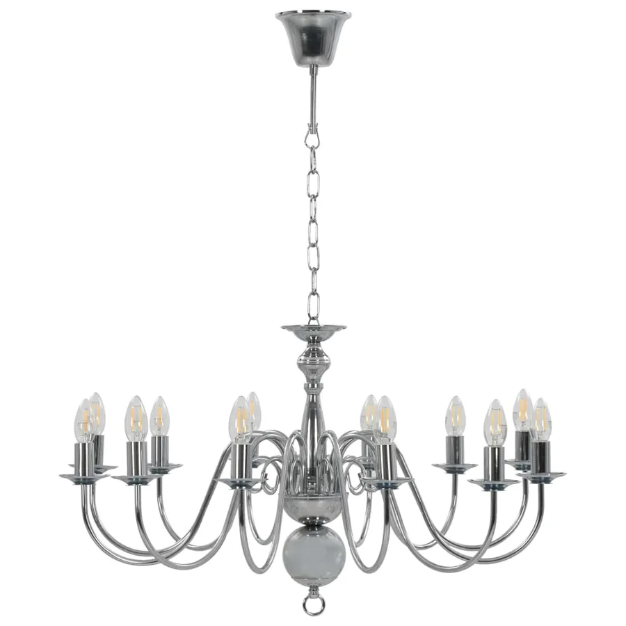 Lustre Argenté 12 ampoules E14 - 4