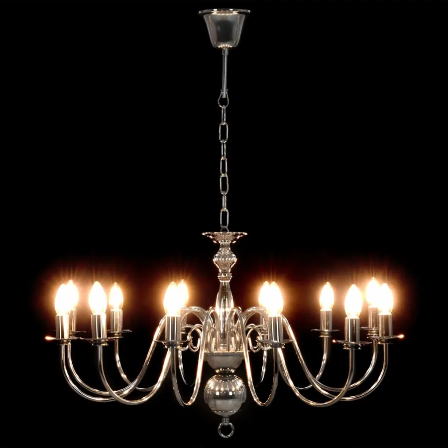 Lustre Argenté 12 ampoules E14 - 5