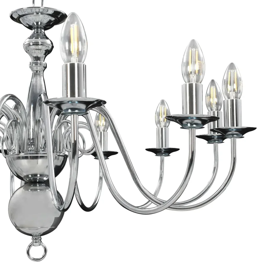Lustre Argenté 12 ampoules E14 - 6