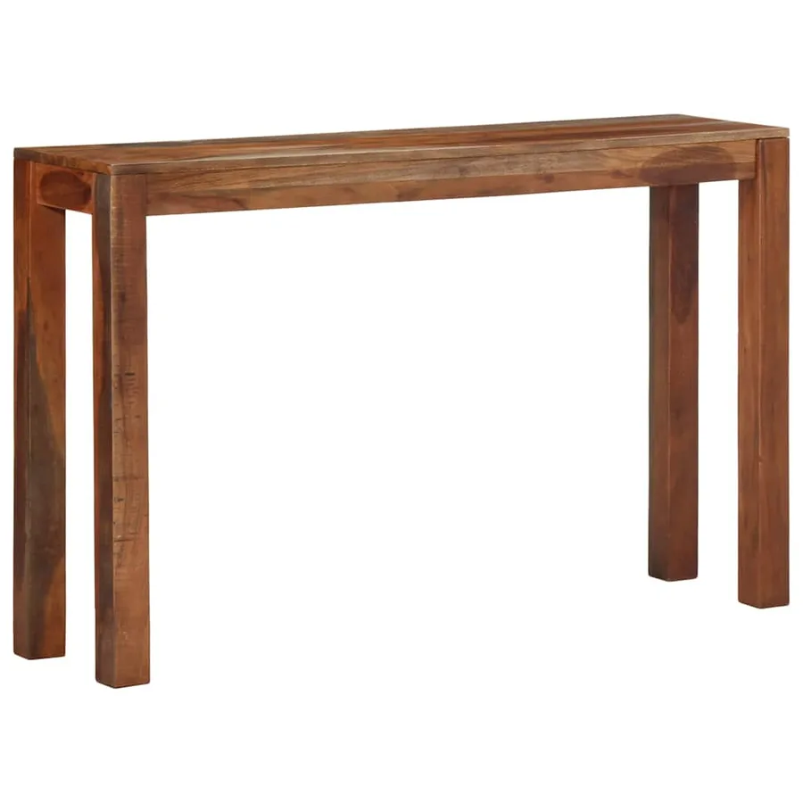 Table console 120x30x76 cm bois massif d'acacia - 11