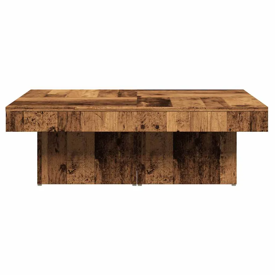 Table basse vieux bois 90x90x28 cm bois d'ingénierie - 5