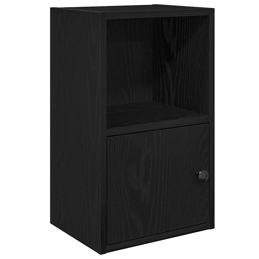 Bibliothèque chêne noir 31x24x52 cm bois d'ingénierie - 2