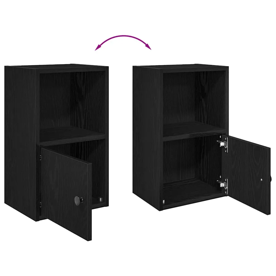 Bibliothèque chêne noir 31x24x52 cm bois d'ingénierie - 8
